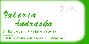 valeria andrasko business card